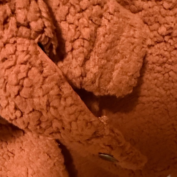 Mystree Teddy Fleece Jacket in Warm Rust​ - Picture 5 of 9